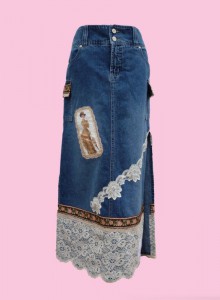 Варианты переделки джинсов в юбку