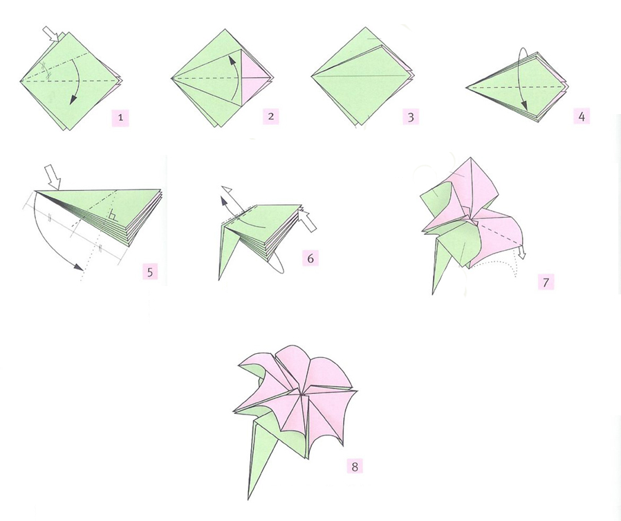 Объемные цветы из бумаги Поделки оригами на 8 марта