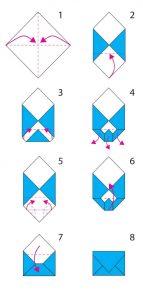 Схемы - как складывать кошелёк-оригами
