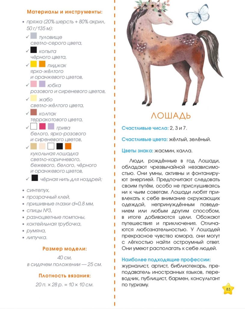 Инструкция по вязанию лошадки на спицах
