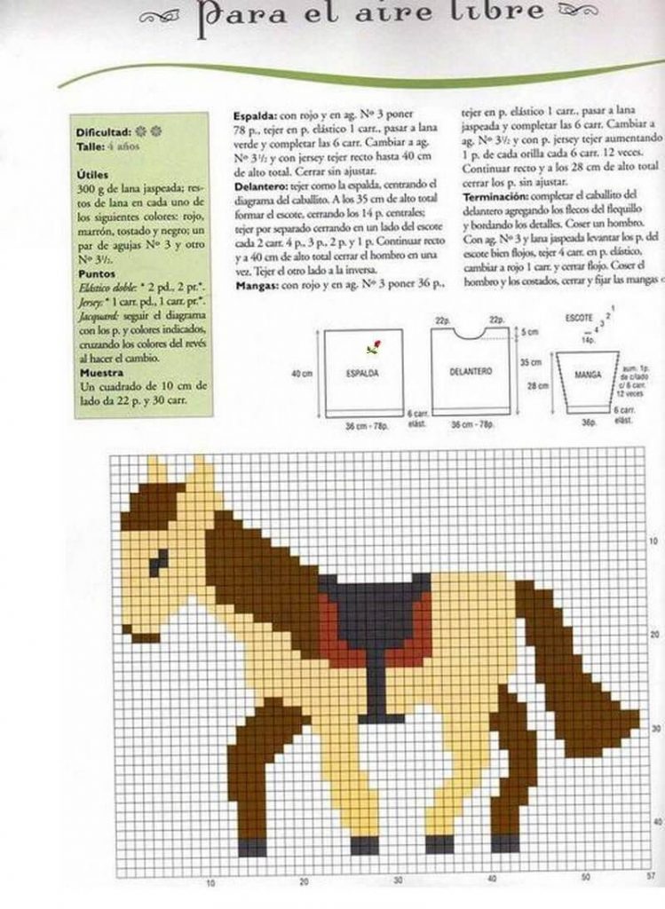 Инструкция по вязанию лошадки на спицах
