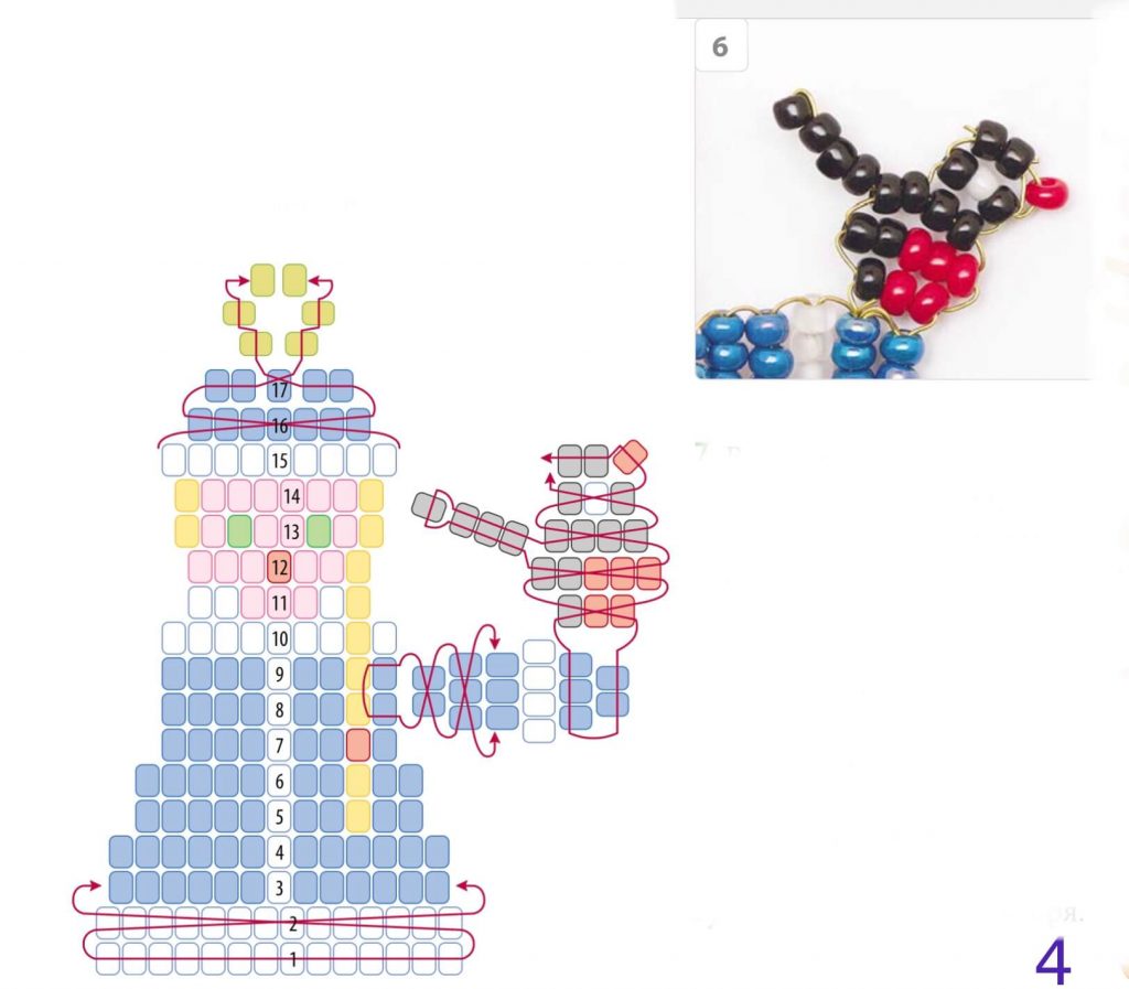 Игрушки из бисера на Новый Год - схемы и мк для начинающих