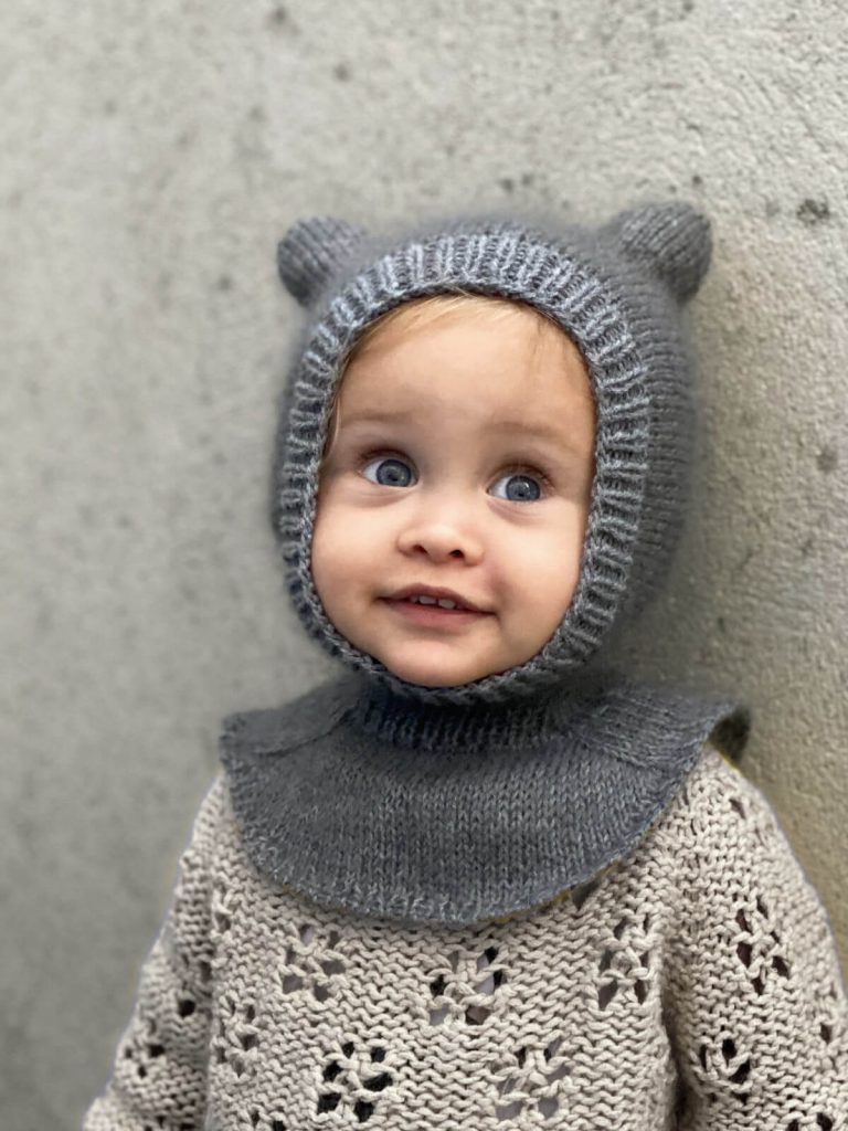 Связать девочке шапку шлем с ушками - описание от Дропс