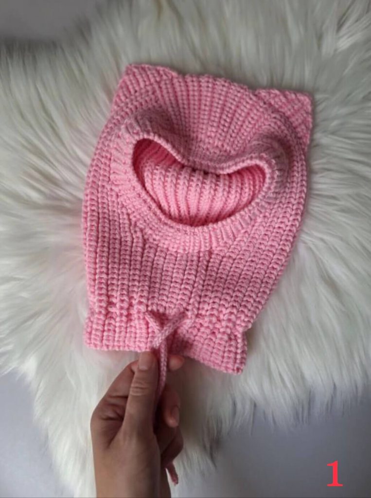 Связать девочке шапку шлем с ушками - описание от Дропс