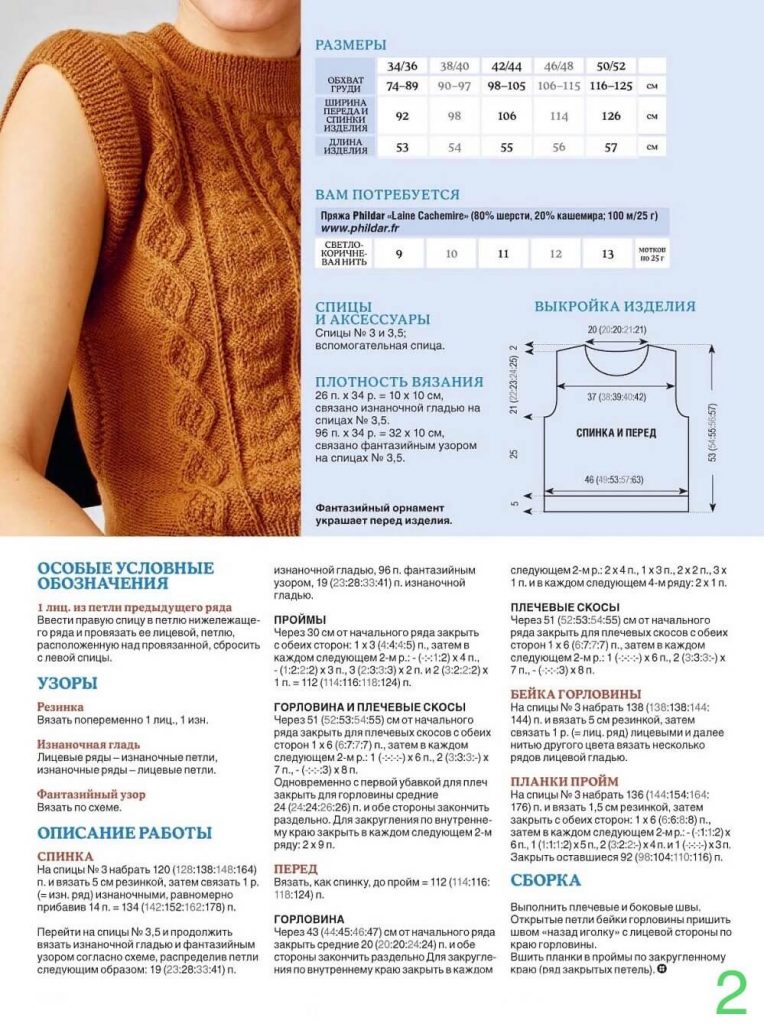 Безрукавка женская - шикарные новинки спицами